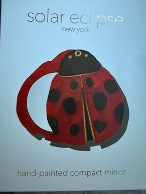 Solar Eclipse hand painted compact mirror